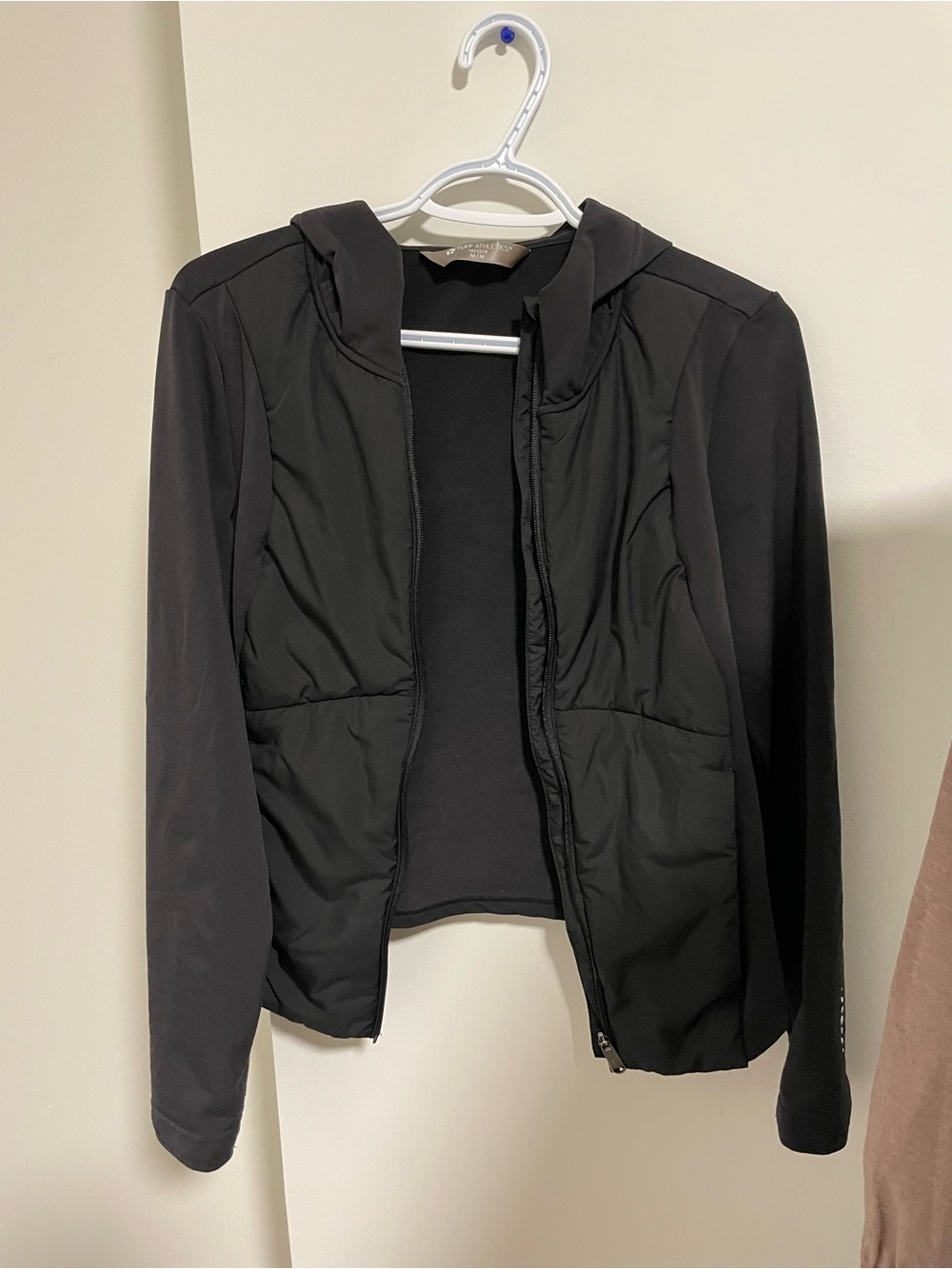 10 Tuff Athletics Black Hooded Bomber Jacket